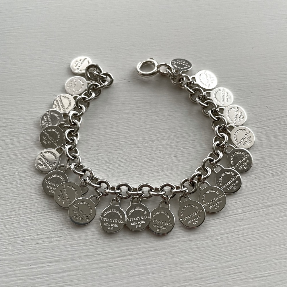 Tiffany & Co Multi Round RTT charm bracelet Sz. Small